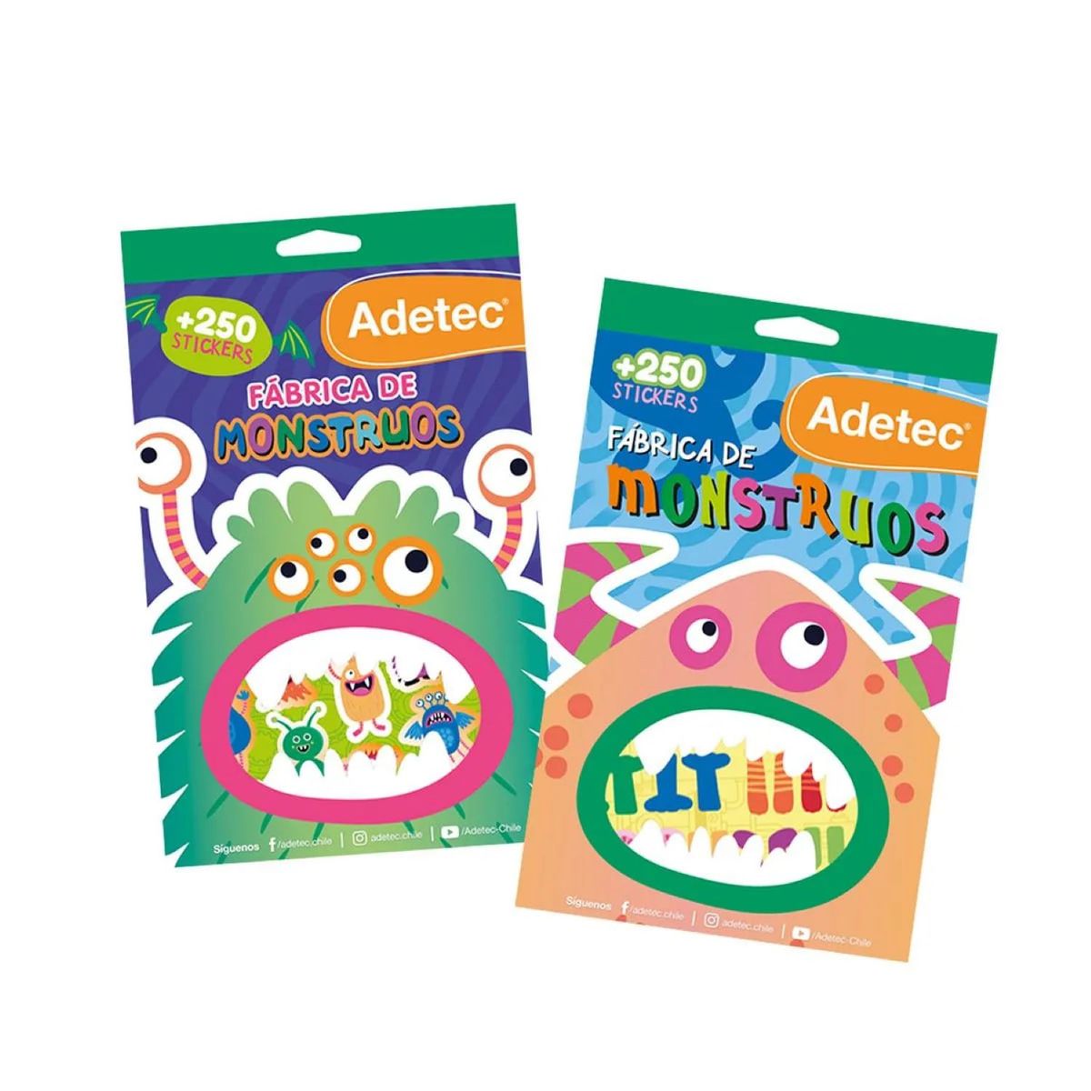 ADETEC - Block De Stickers Fabrica De Monstruos +250 Stickers