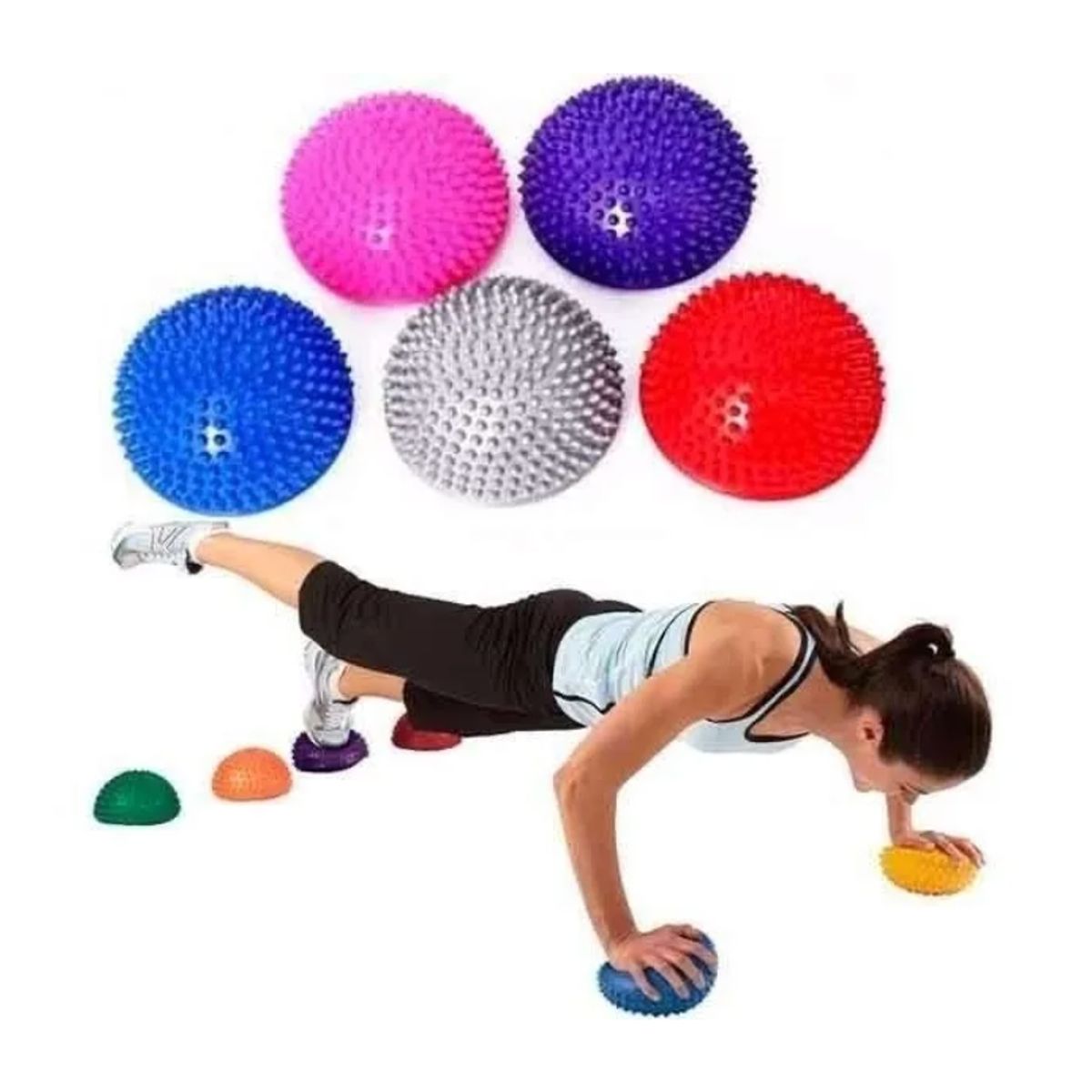 GENERICO - Mini Bosu Tipo Erizo 16cm Equilibrio Y Concentracion