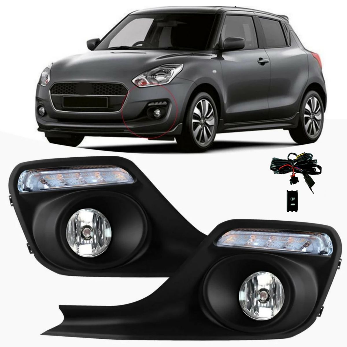 MATSUMOTO - Kit Neblineros Drl Suzuki Swift 2019 - 2022