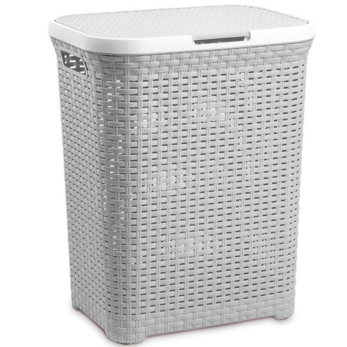 REYPLAST - Cesto de Ropa con Tapa 60 litros Gris