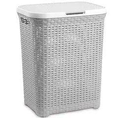 REYPLAST - Cesto de Ropa con Tapa 60 litros Gris