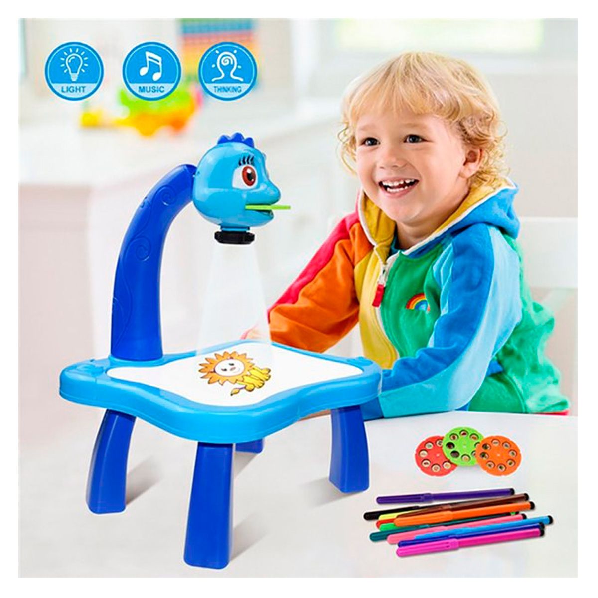 GENERICO - Proyector Mesa Dibujar Colorear Didáctico Niños