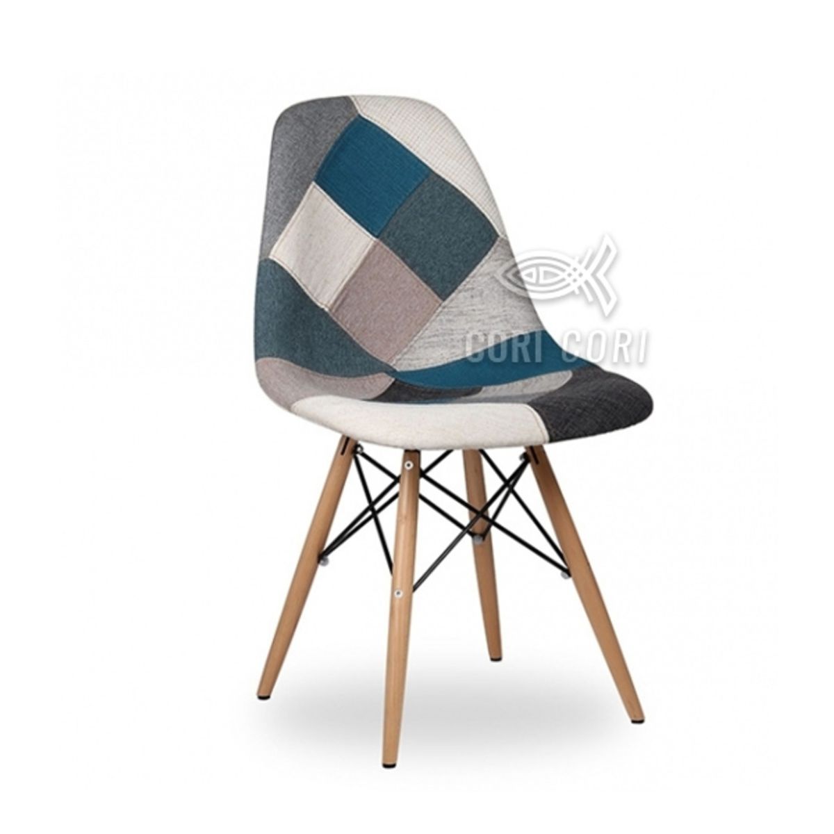 CORI CORI - Silla Patchwork Celestoide Azul