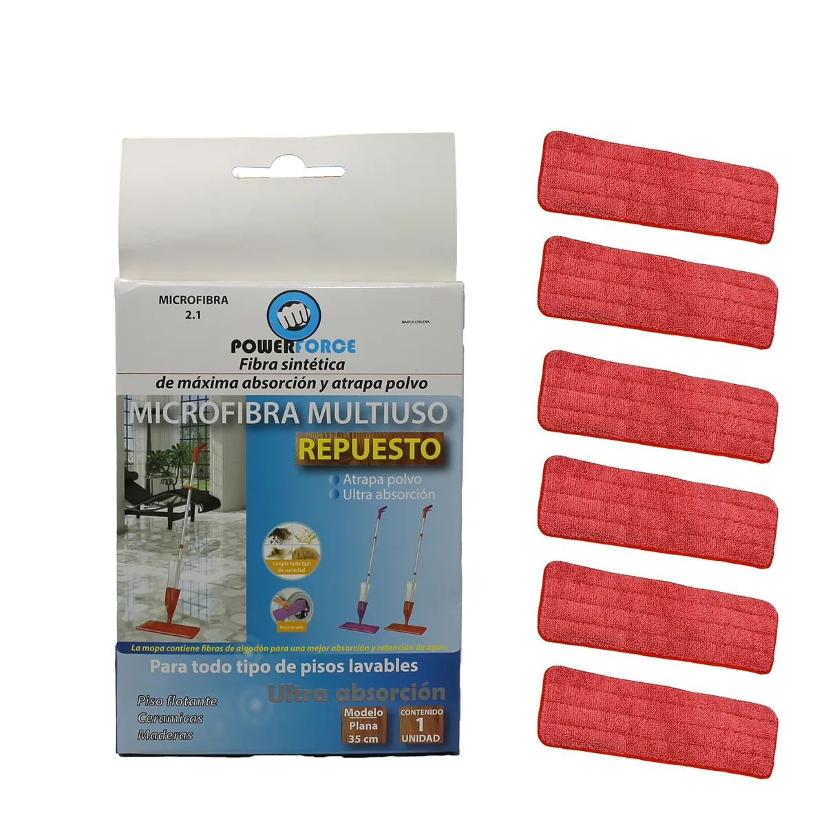 POWER FORCE - Repuesto para Mopa Spray x 6 UNI