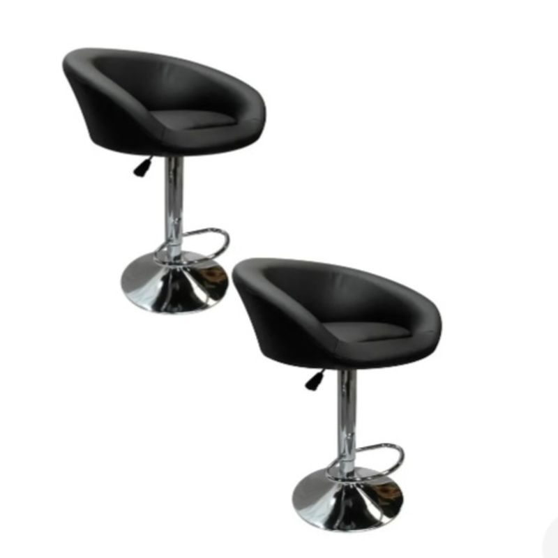 ARTIHOGAR - Pack Sillas Bar Taburete Ecocuero Americana Negra