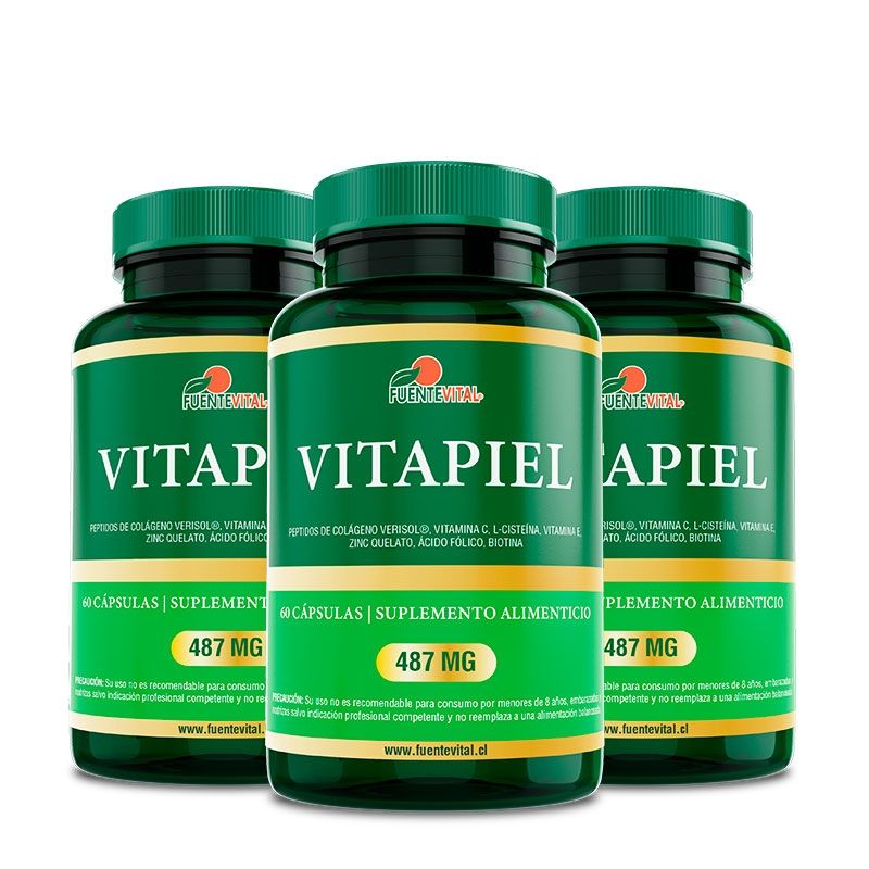 FUENTEVITAL - Vitapiel Fv  Colageno  Biotina  Zinc  Vitam E y C 3x60 Caps