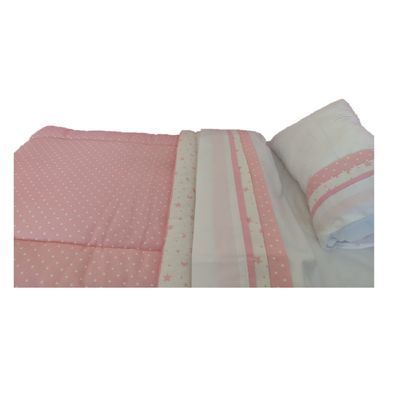 Imagen 2 del producto Set cuna Colecho 90x55 cm - Rosado estrella luna y Puntos Blancos