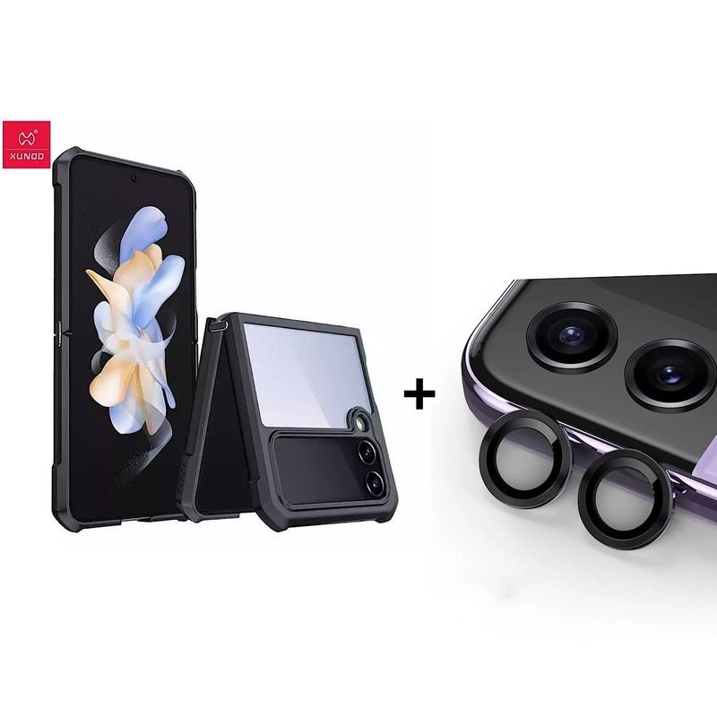 XUNDD - Carcasa XUNDD Para Samsung Z Flip 4 + Protector Camara