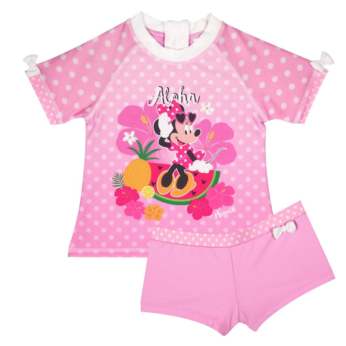 DISNEY - Traje de Baño Bebe Niña Set UV 30 Disney Minnie Rosa - Rosa