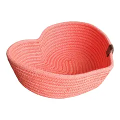 TELARES DE ESTILO - Canasto Corazón - Decorativo - Cesta - Organizador Pocillo Contenedor
