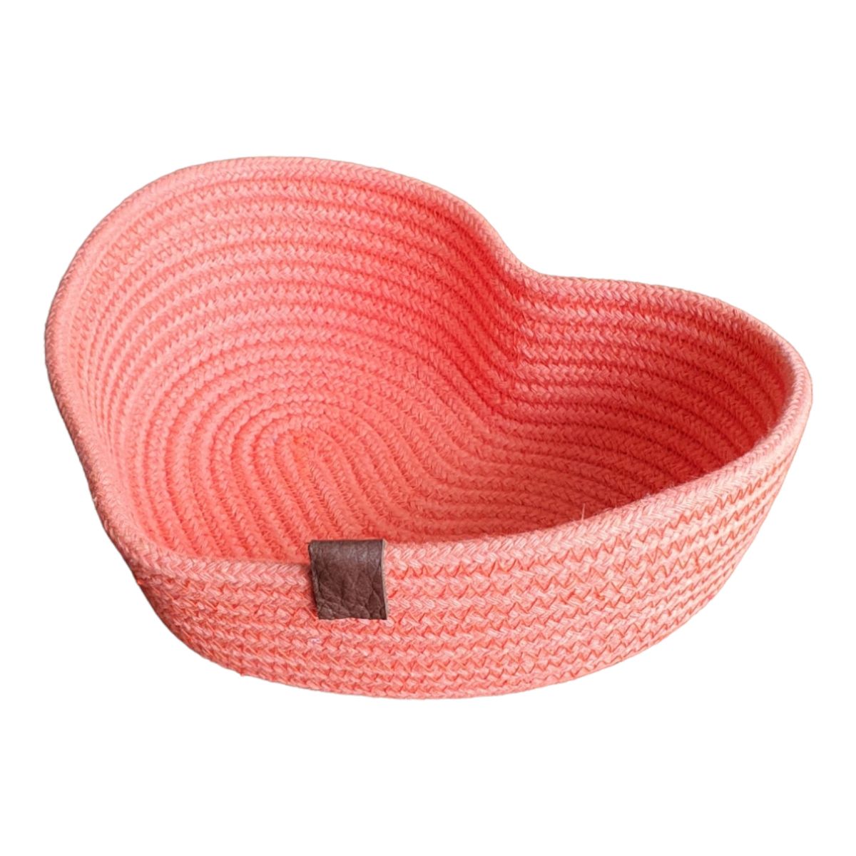 TELARES DE ESTILO - Canasto Corazón - Decorativo - Cesta - Organizador Pocillo Contenedor