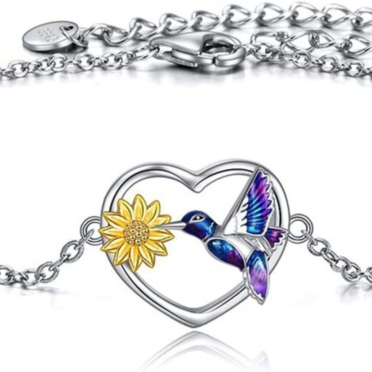 GENERICO - Pulsera Colibrí girasol plata 925