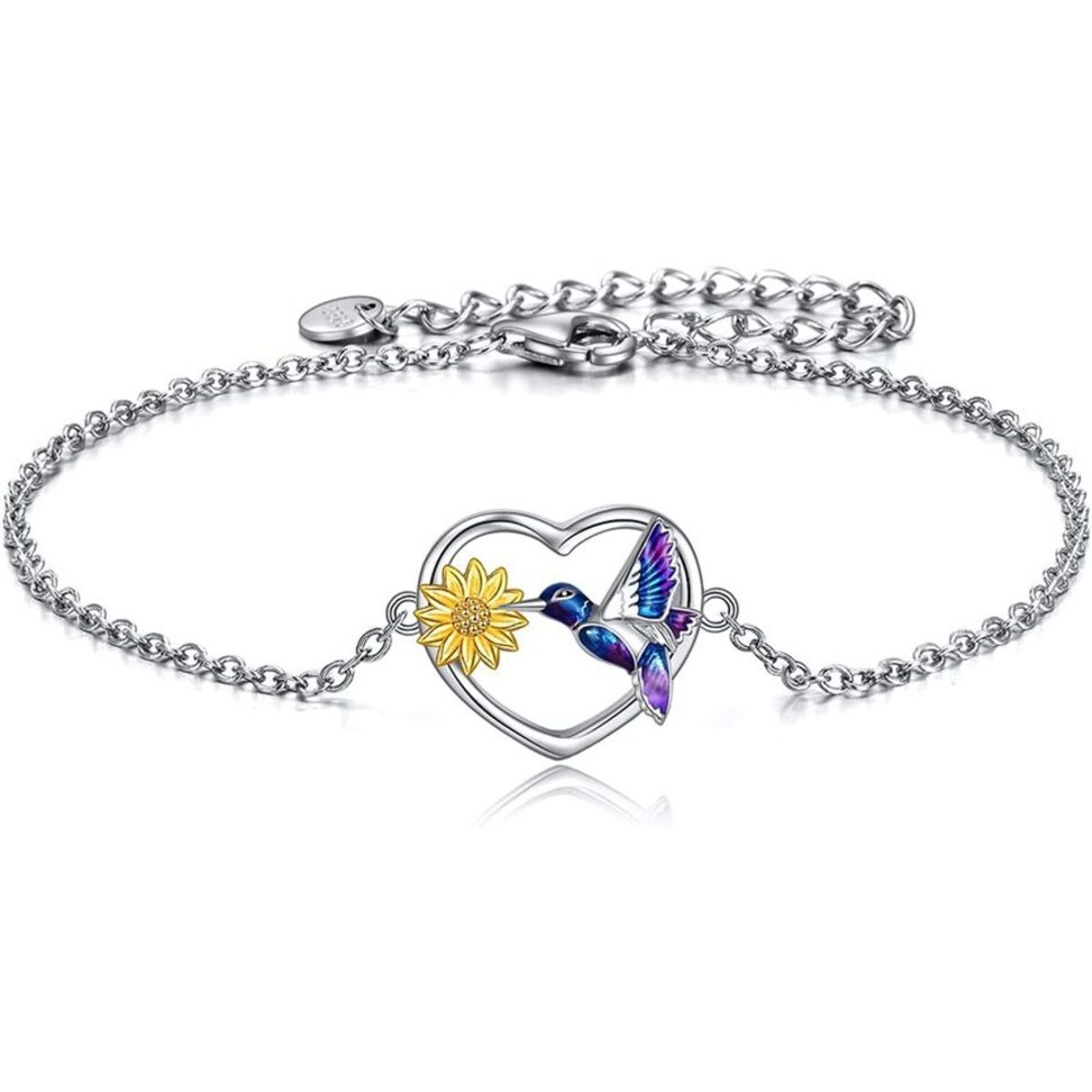 GENERICO - Pulsera Colibrí girasol plata 925