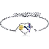 Pulsera Colibrí girasol plata 925