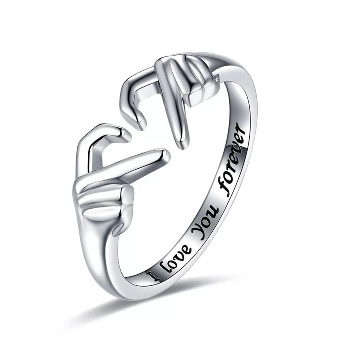 GENERICO - Anillo corazon plata 925 ajustable mujer joya