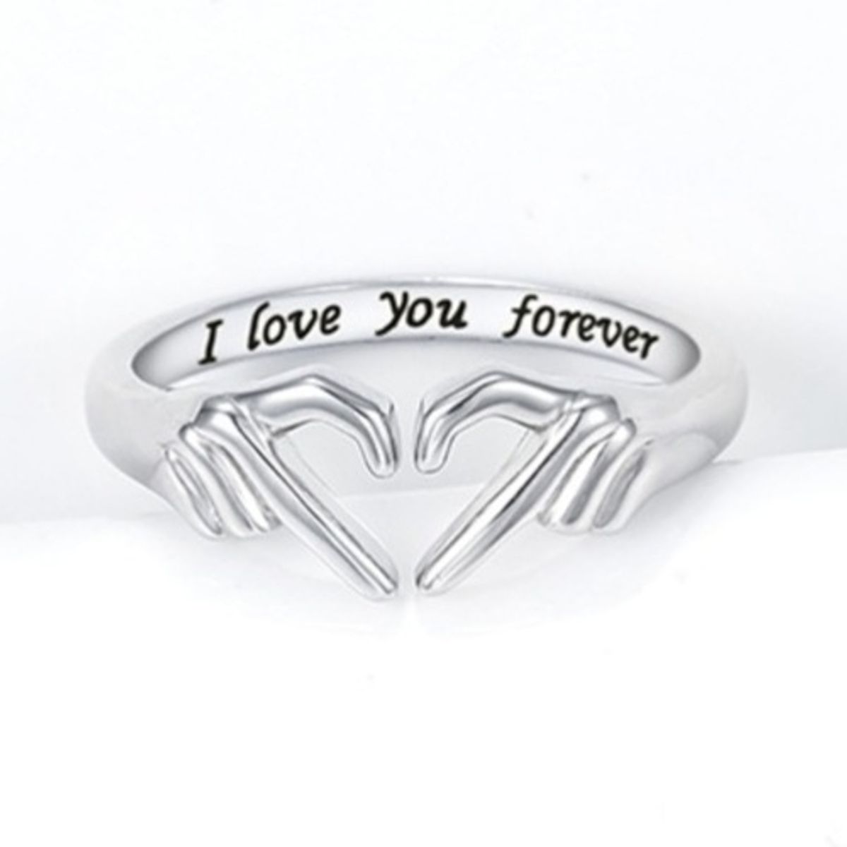 GENERICO - Anillo corazon plata 925 ajustable mujer joya