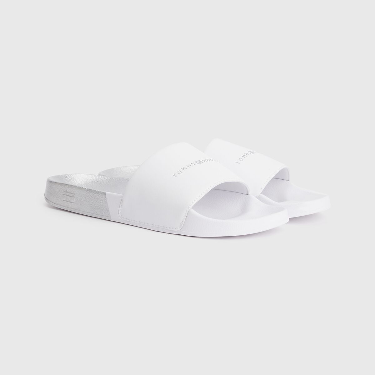 TOMMY HILFIGER - Sandalias Metalic Logo Blanco Tommy Hilfiger