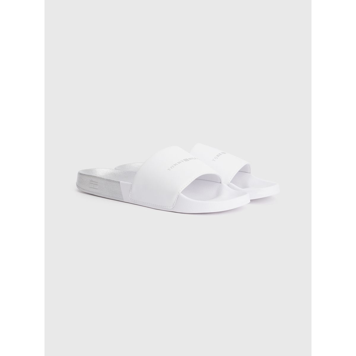 TOMMY HILFIGER - Sandalias Metalic Logo Blanco Tommy Hilfiger