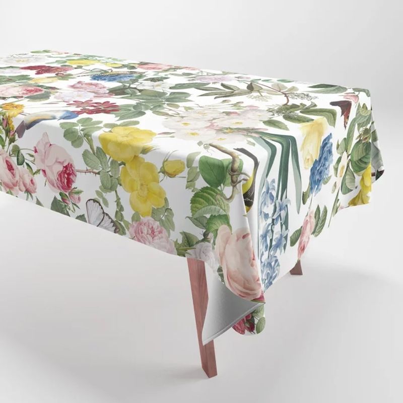 GENERICO - Mantel de Mesa Flora y Fauna - 140 x 240 cms