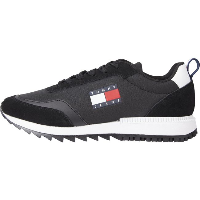 TOMMY HILFIGER - Zapatillas Sports Retro Con Suela Dentada Negro Tommy Hilfiger