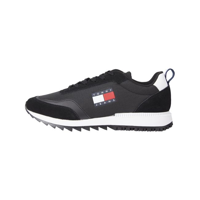 TOMMY HILFIGER - Zapatillas Sports Retro Con Suela Dentada Negro Tommy Hilfiger
