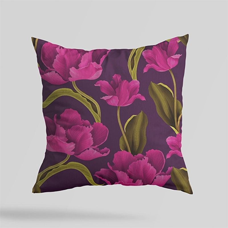 GENERICO - Funda de Cojín Tulipanes - 45 x 45 cms