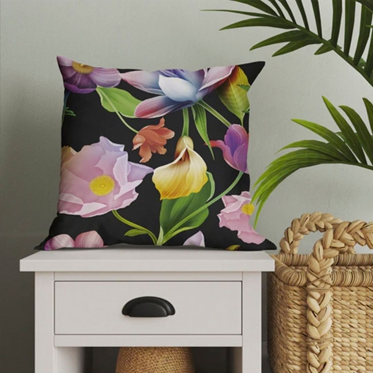 GENERICO - Funda de Cojín Flores - 45 x 45 cms.