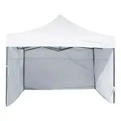 TODODESCUENTO - Toldo Con Pared 3x3mts, Arma Fácil, , Blanco, Plegable
