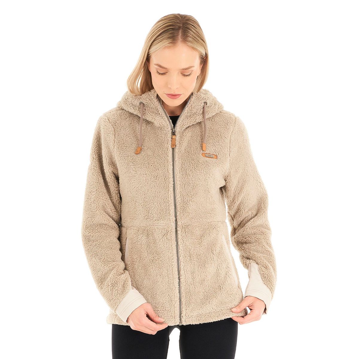LIPPI - Chaqueta Mujer Bear Shaggy-Pro Hoody Jacket Burdeo Lippi