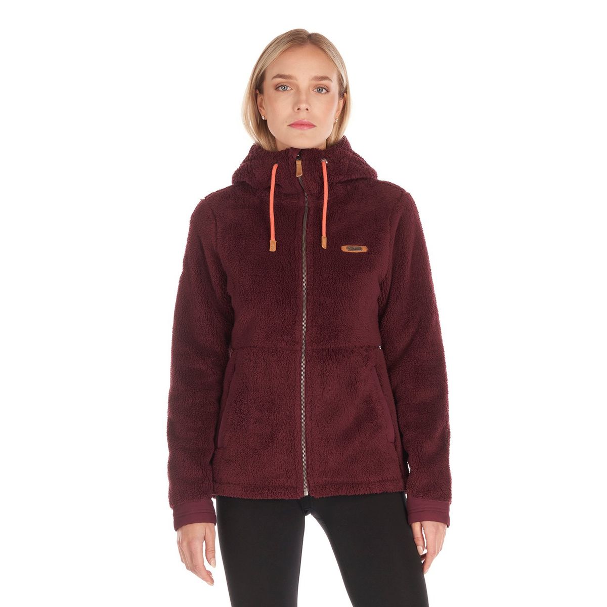 LIPPI - Chaqueta Mujer Bear Shaggy-Pro Hoody Jacket Burdeo Lippi
