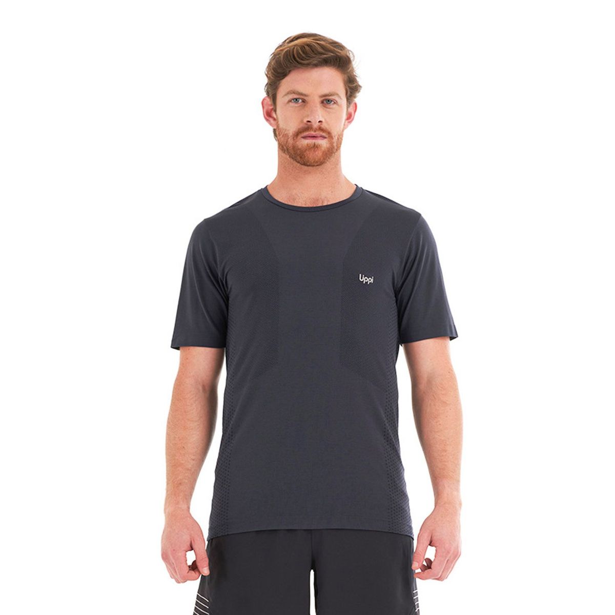 LIPPI - Polera Hombre Challenge Seamless T-Shirt Grafito Lippi