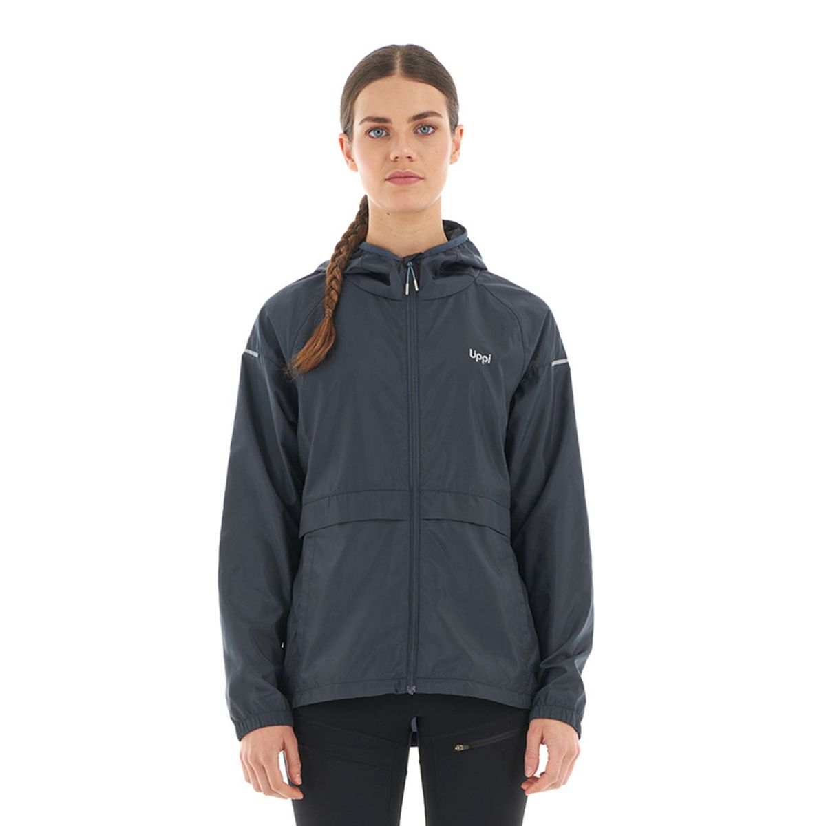 LIPPI - Chaqueta Mujer Nightfall WindBreaker Hoody Jacket Azul Piedra Lippi