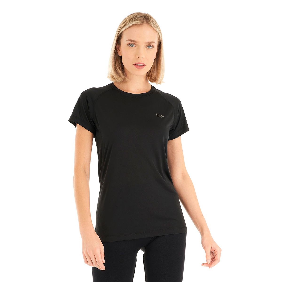 LIPPI - Polera Mujer Core Q-Dry T-Shirt Negro Lippi