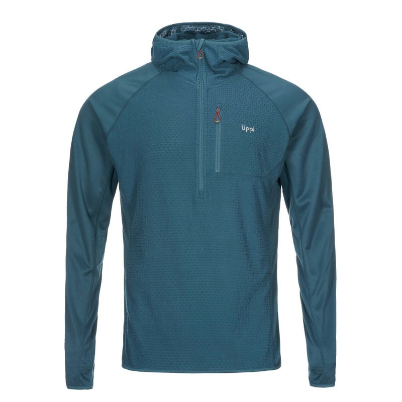 LIPPI - Poleron Hombre Jacaranda Mountain Nano-F 14 Zip Hoody Azul Lippi