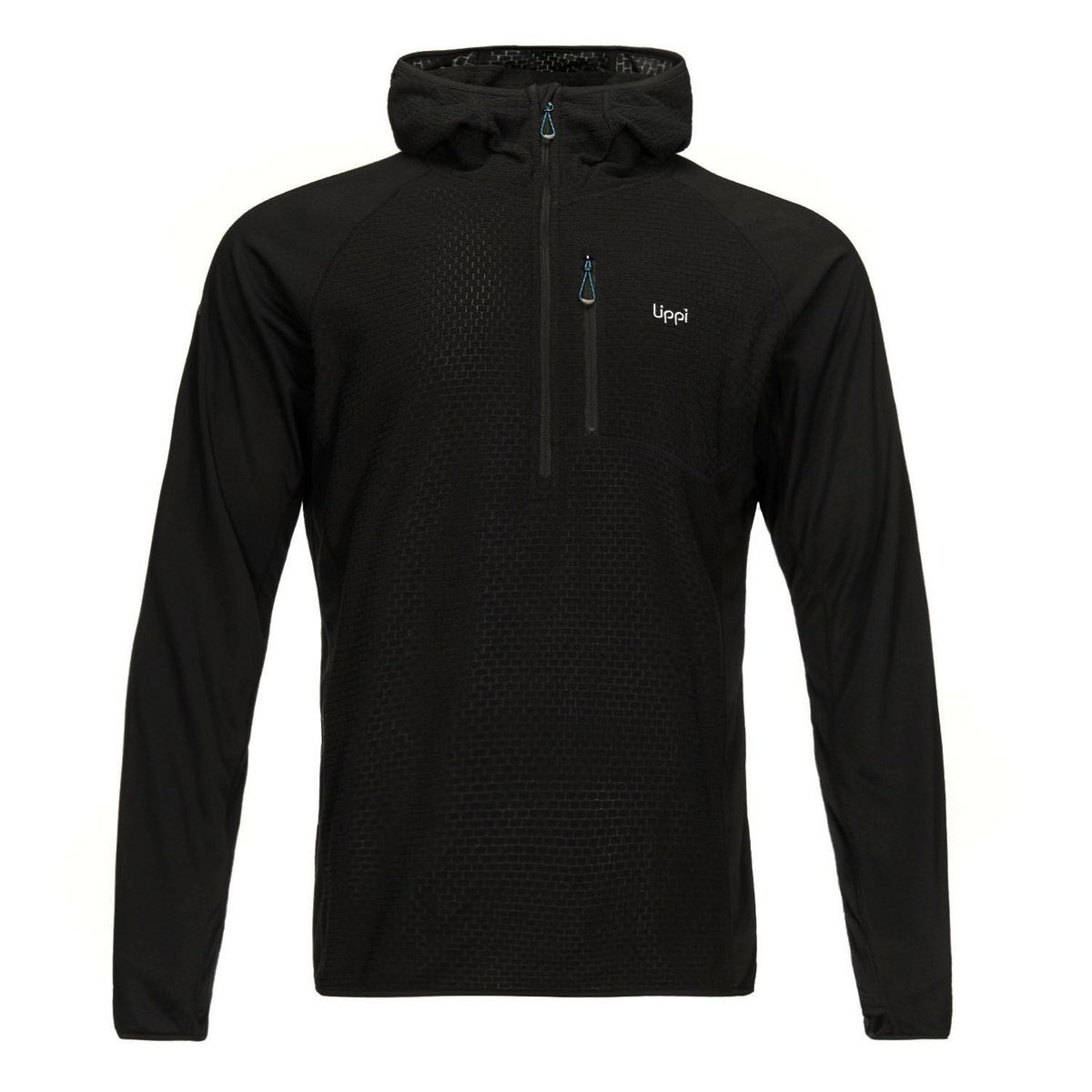LIPPI - Poleron Hombre Jacaranda Mountain Nano-F 14 Zip Hoody Negro Lippi