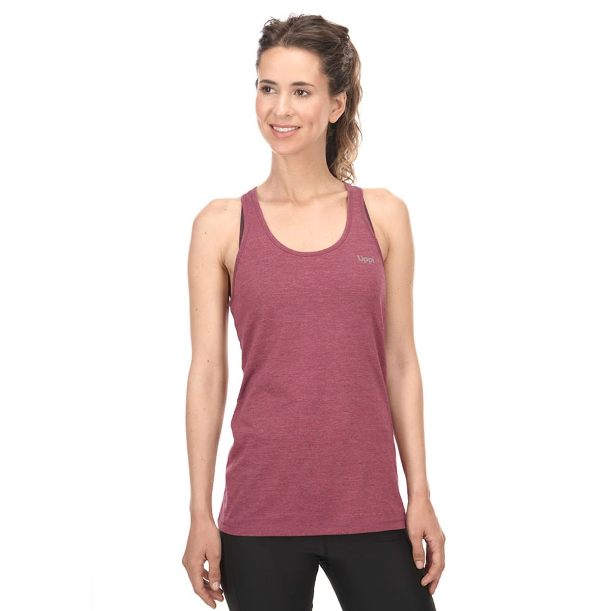 LIPPI - Polera Mujer Summit UV-Stop Tank Melange Salmon Lippi