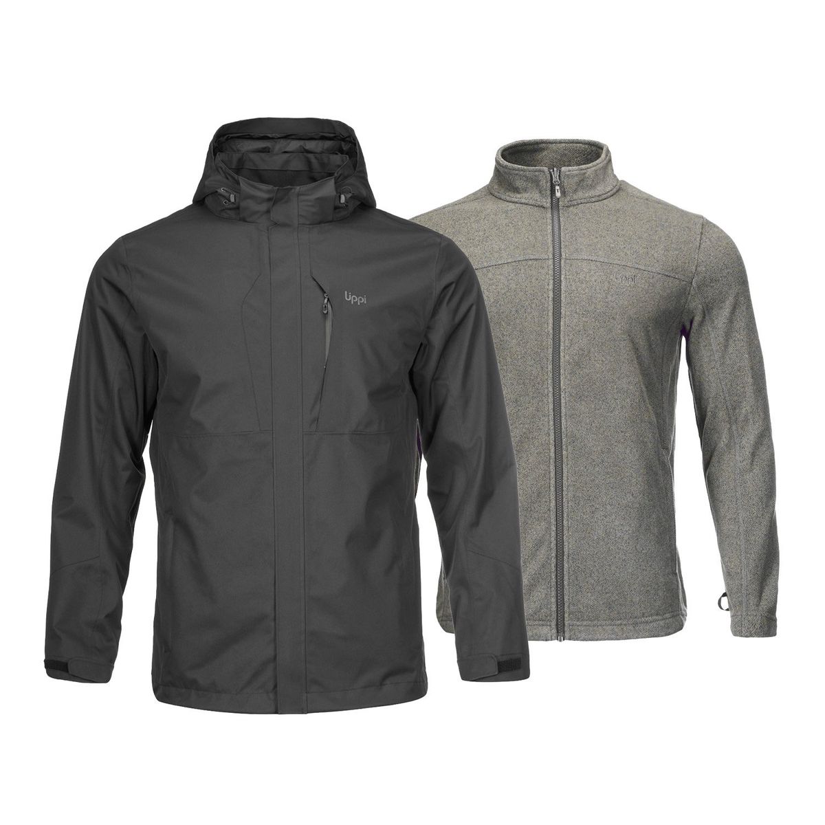 LIPPI - Chaqueta Hombre Tres Cruces Fusion-3 Hoody Jacket Negro/ Negro Lippi