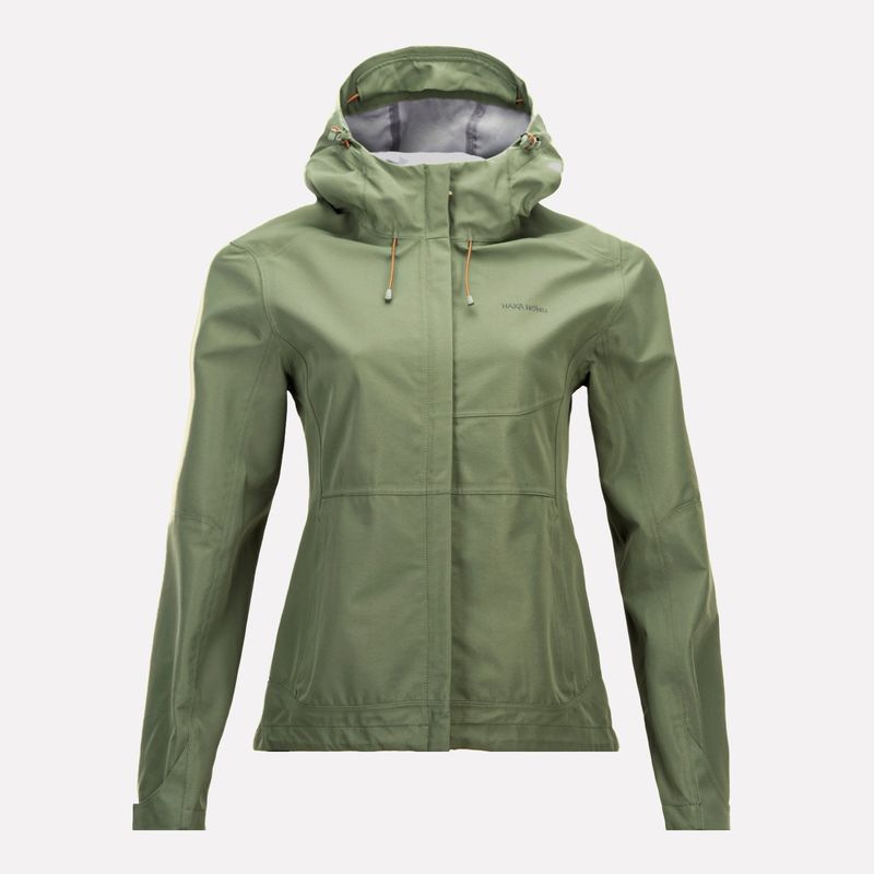 HAKA HONU - Chaqueta Mujer Agua-zero Verde Militar Haka Honu