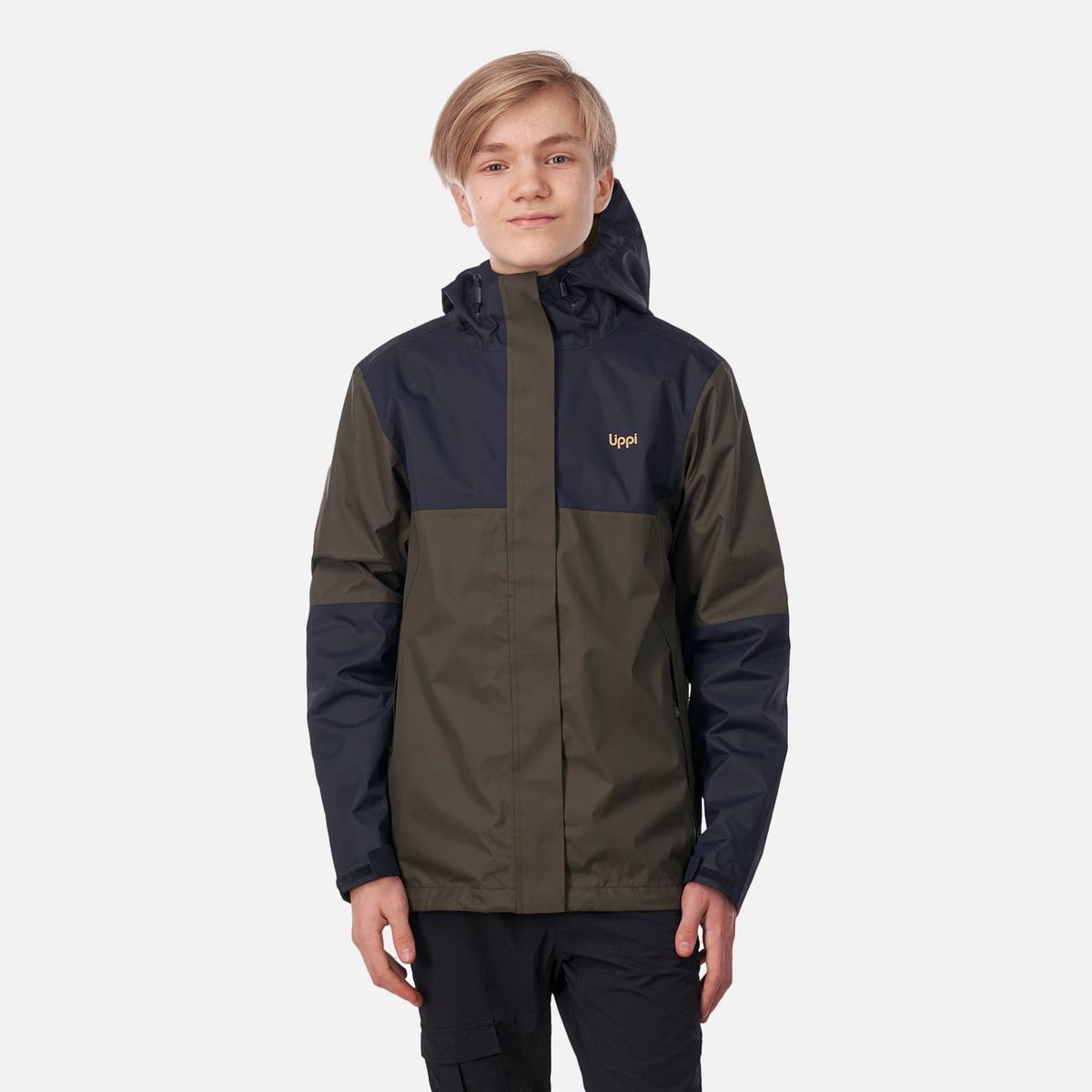 LIPPI - Chaqueta Teen Boy Blizzard B-Dry Hoody Jacket Verde Musgo Azul Marino Lippi
