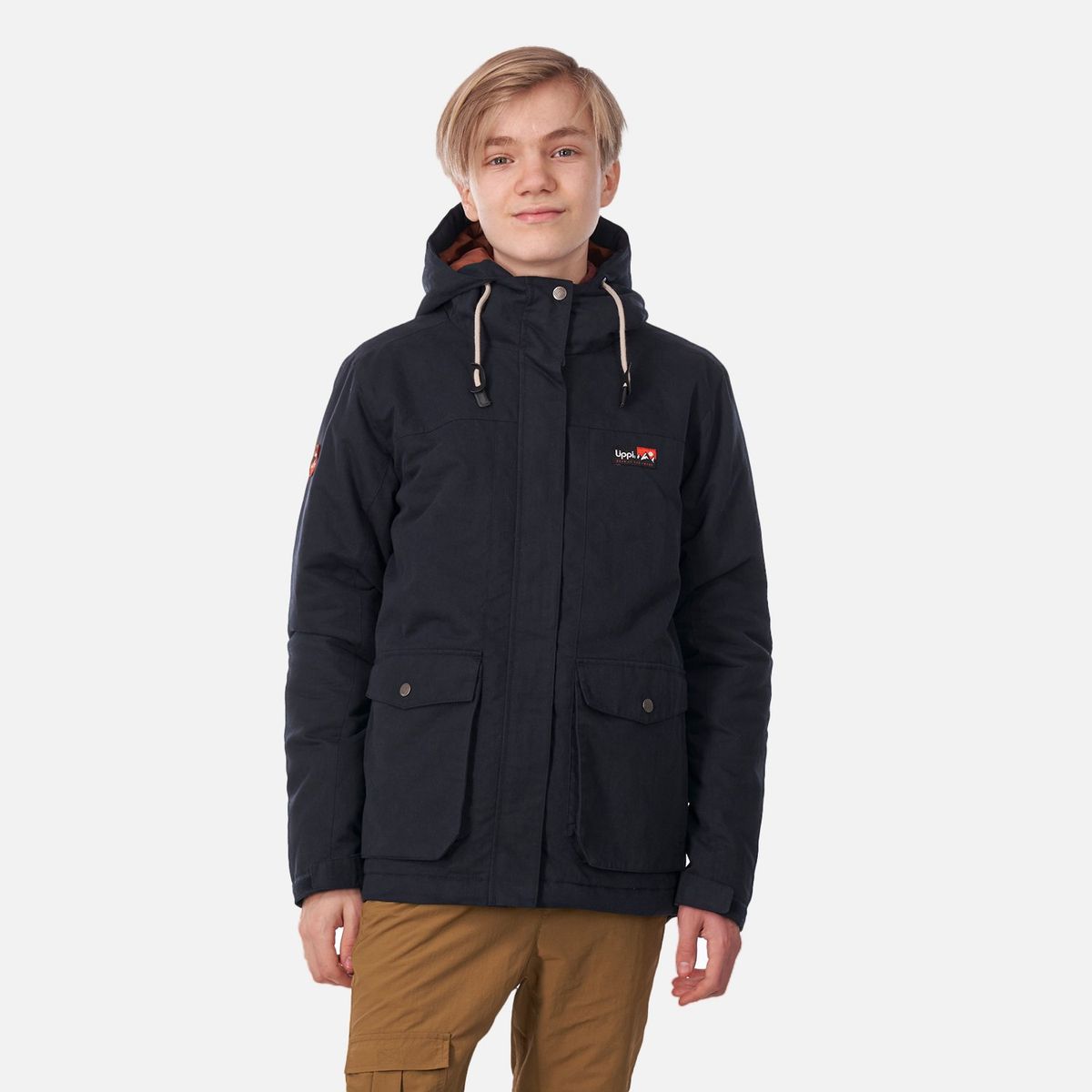 LIPPI - Chaqueta Teen Boy Peumo Canvas Hoody Jacket Oliva Oscuro Lippi