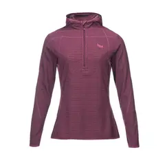 LIPPI - Poleron Mujer Jacaranda Nano-F 14 Zip Hoody Vino