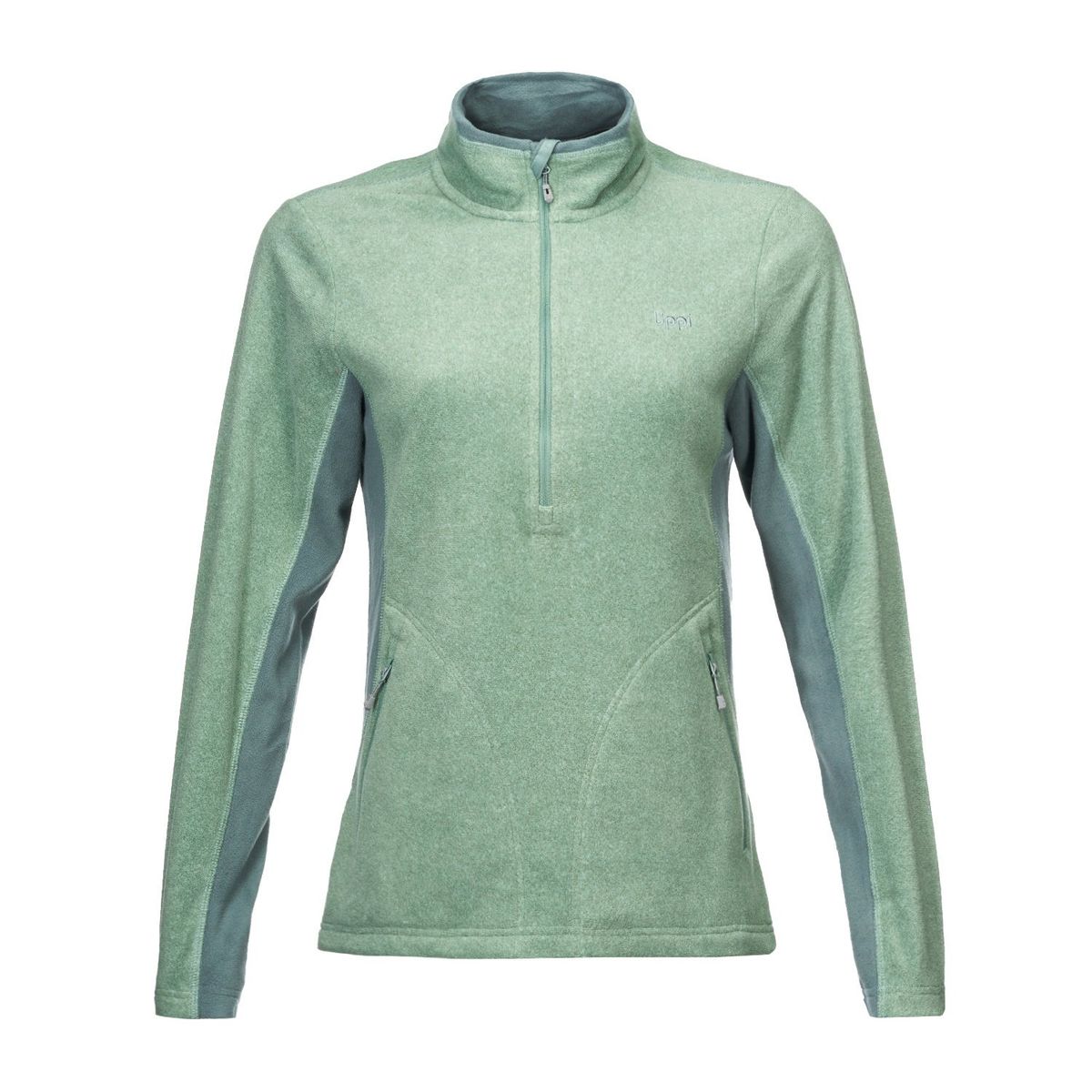 LIPPI - Poleron Mujer Lighter Nano-F 14 Zip Verde Oscuro Lippi