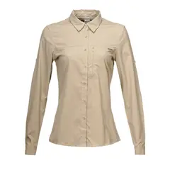 LIPPI - Camisa Mujer Rosselot Long Sleeve Q-Dry Shirt Beige
