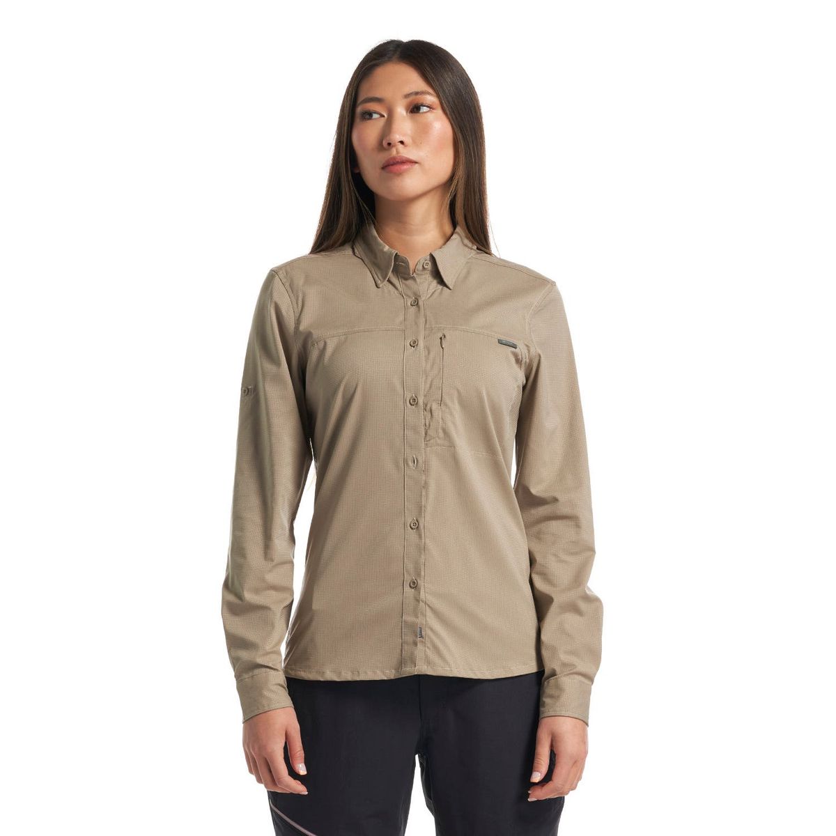 LIPPI - Camisa Mujer Rosselot Long Sleeve Q-Dry Shirt Beige Lippi