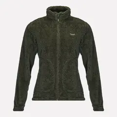 LIPPI - Poleron Mujer Ferret Shaggy-Pro Jacket Verde Grisaceo