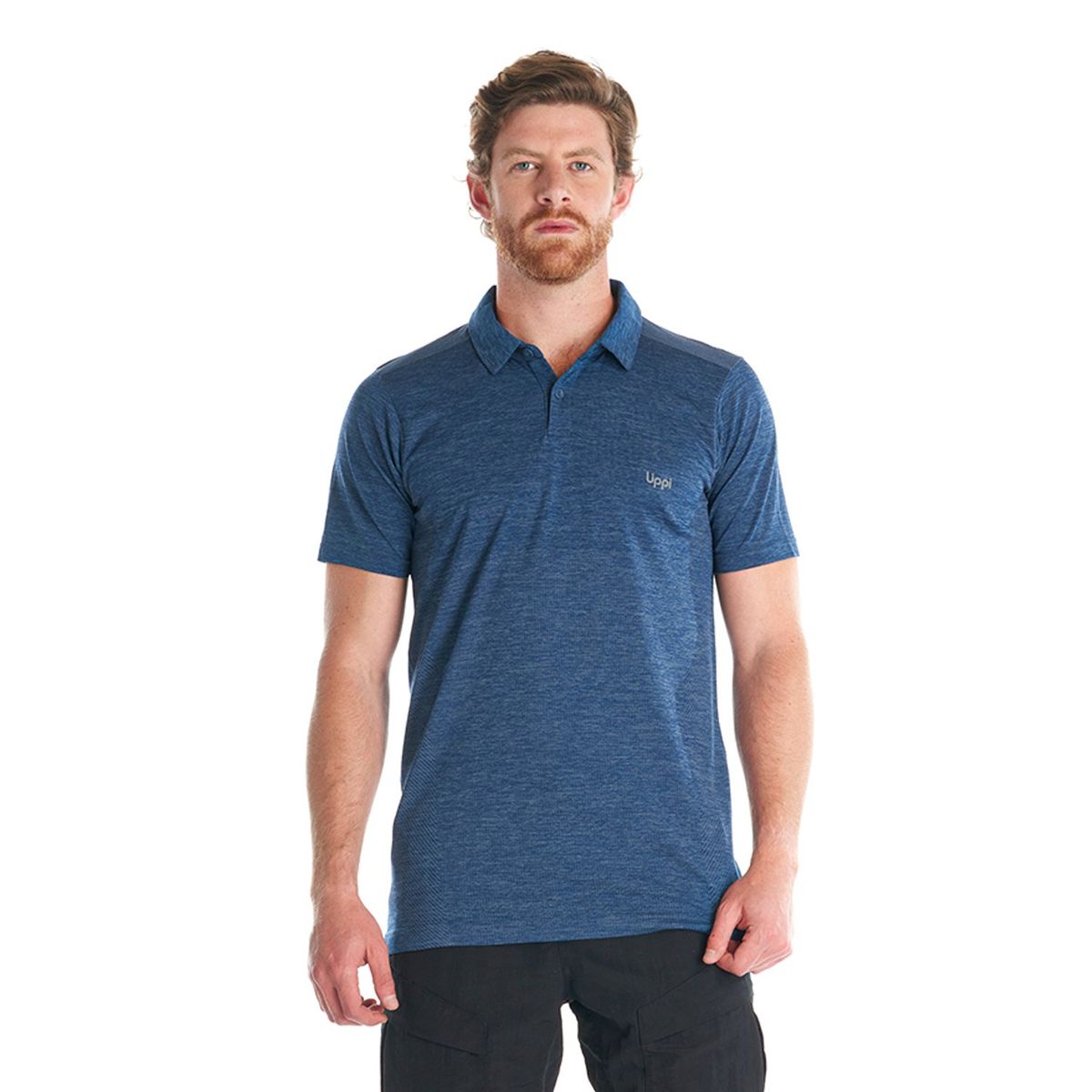 LIPPI - Polera Hombre B-Classic Seamless Polo Grafito Lippi