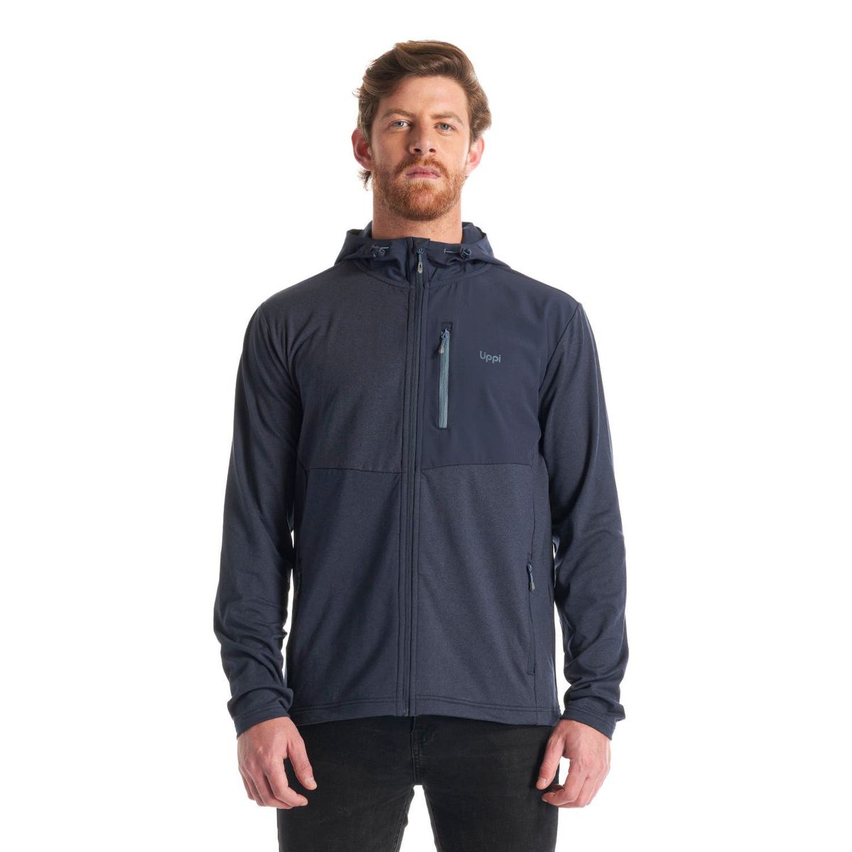 LIPPI - Poleron Hombre Axis Hoody Jacket Azul Noche Lippi