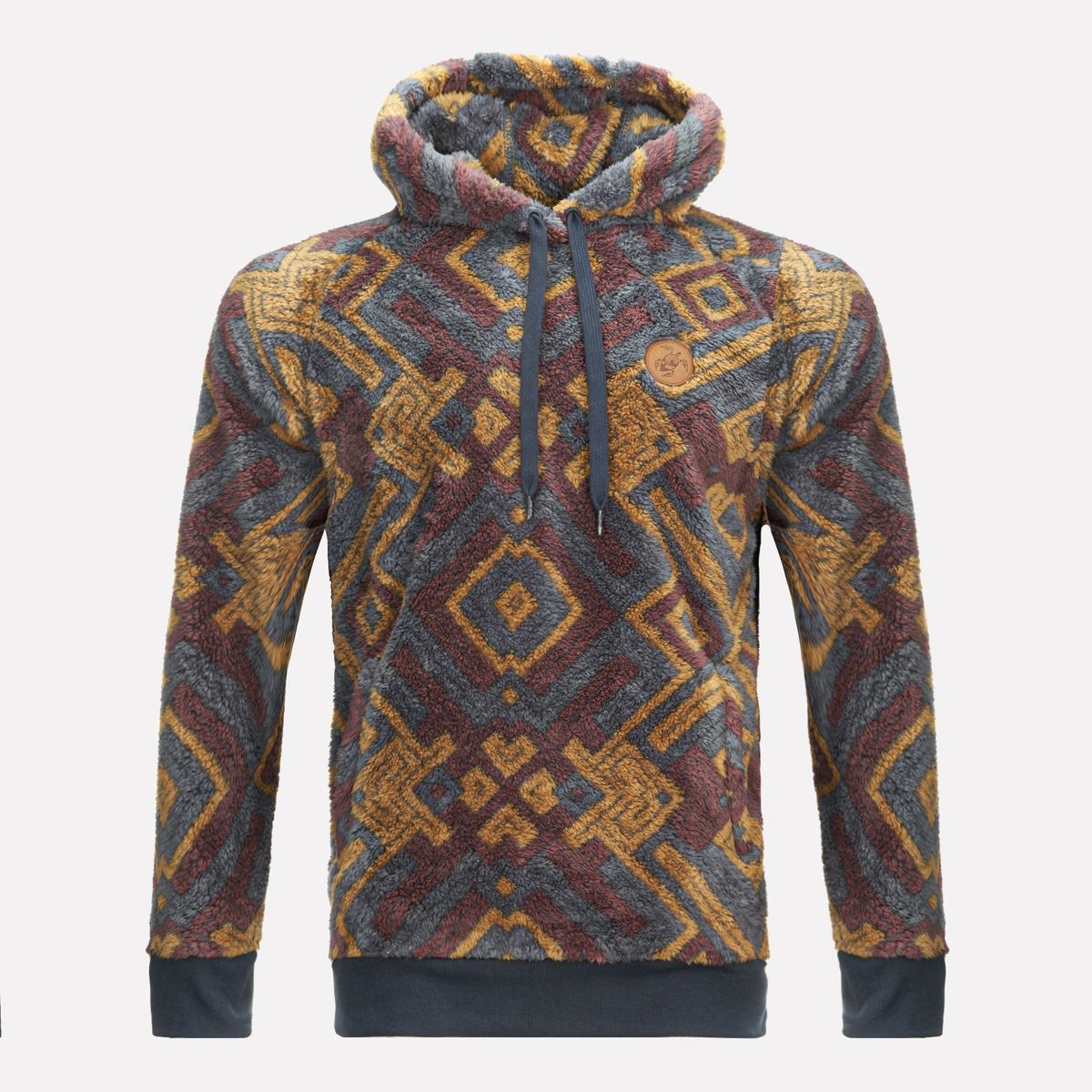 HAKA HONU - Poleron Hombre Cangur-oso Print Azul Haka Honu