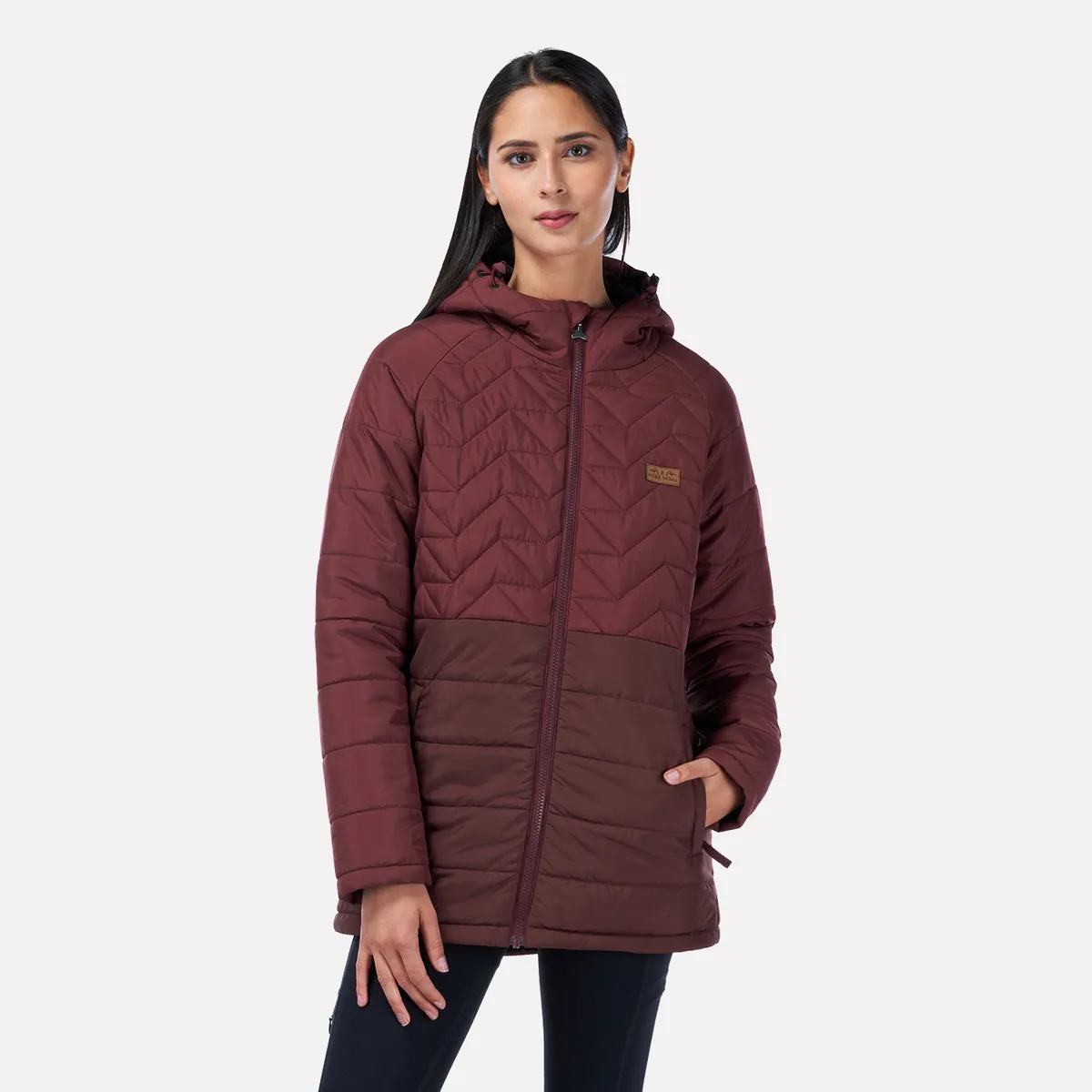 HAKA HONU - Chaqueta Mujer Sin-etica Burdeo Haka Honu