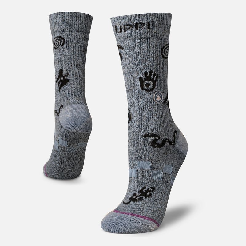 LIPPI - Calcetin Mujer Travel Walk Classic Socks Celeste Lippi